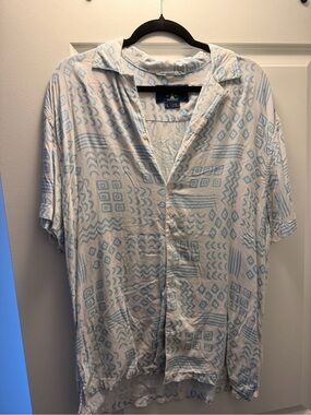 Chubbies Light Blue Patterned Men's Short-Sleeve Shirt